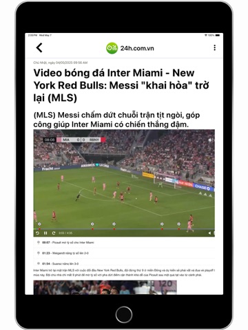 24h: Bóng đá, Tin tức iPad screenshot 5