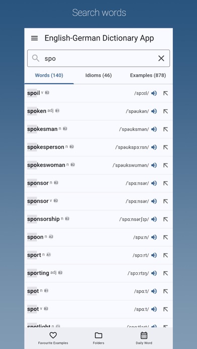 English-German Dictionary Pro Screenshot