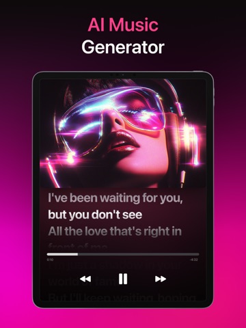 AI Music Generator - aUdio iPad screenshot