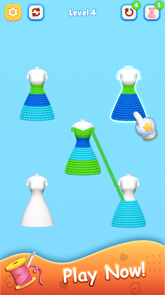 #1. Knitting Puzzle - Color Sort (iOS) By: Nguyen Trang