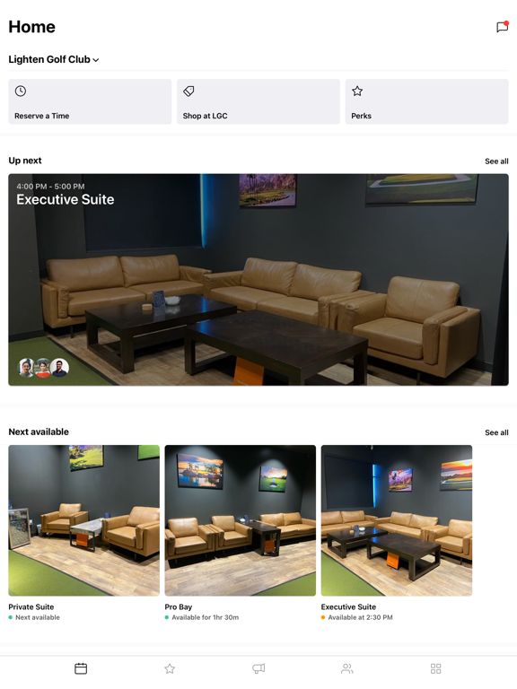 Lighten Golf Club iPad screenshot 1 - Productivity app