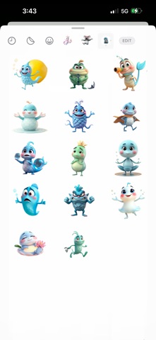 Rippling Pond Stickers iPhone screenshot
