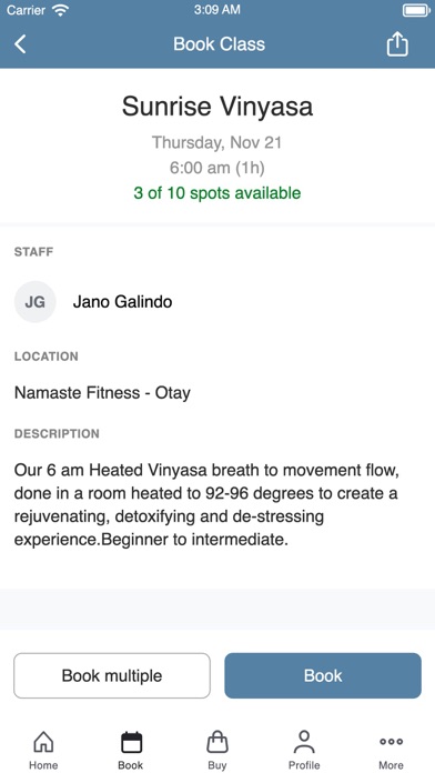 Namaste Fitness Screenshot