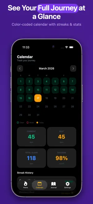 Celibacy Tracker: Streak Count screenshot 3