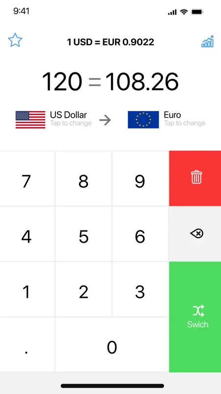 Convertisseur monnaie EUR-USD screenshot 1 of 5