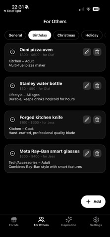 Wish & Gift List Screenshot 4 of 5