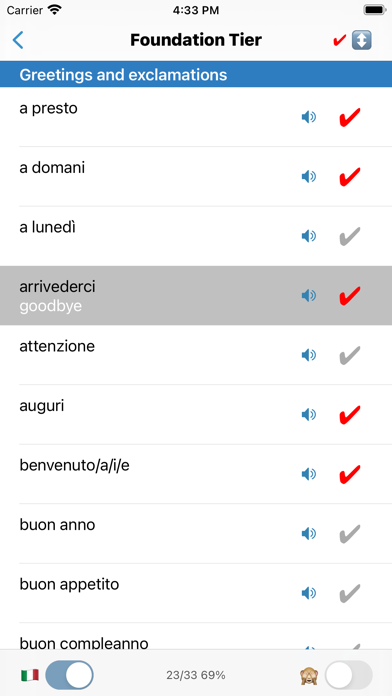 cRaMiT Italian GCSE Vocabulary Screenshot