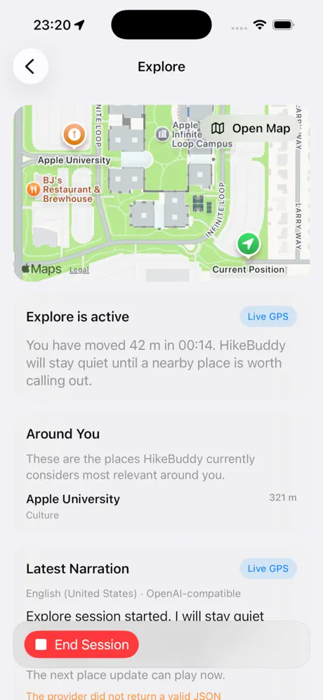 HikeBuddyAI‑App screenshot 2