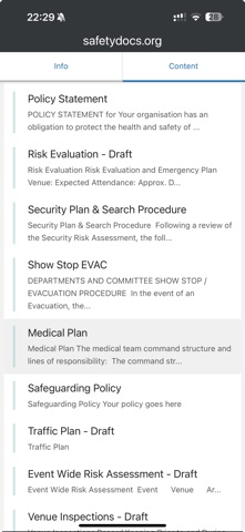SafetyDocs screenshot