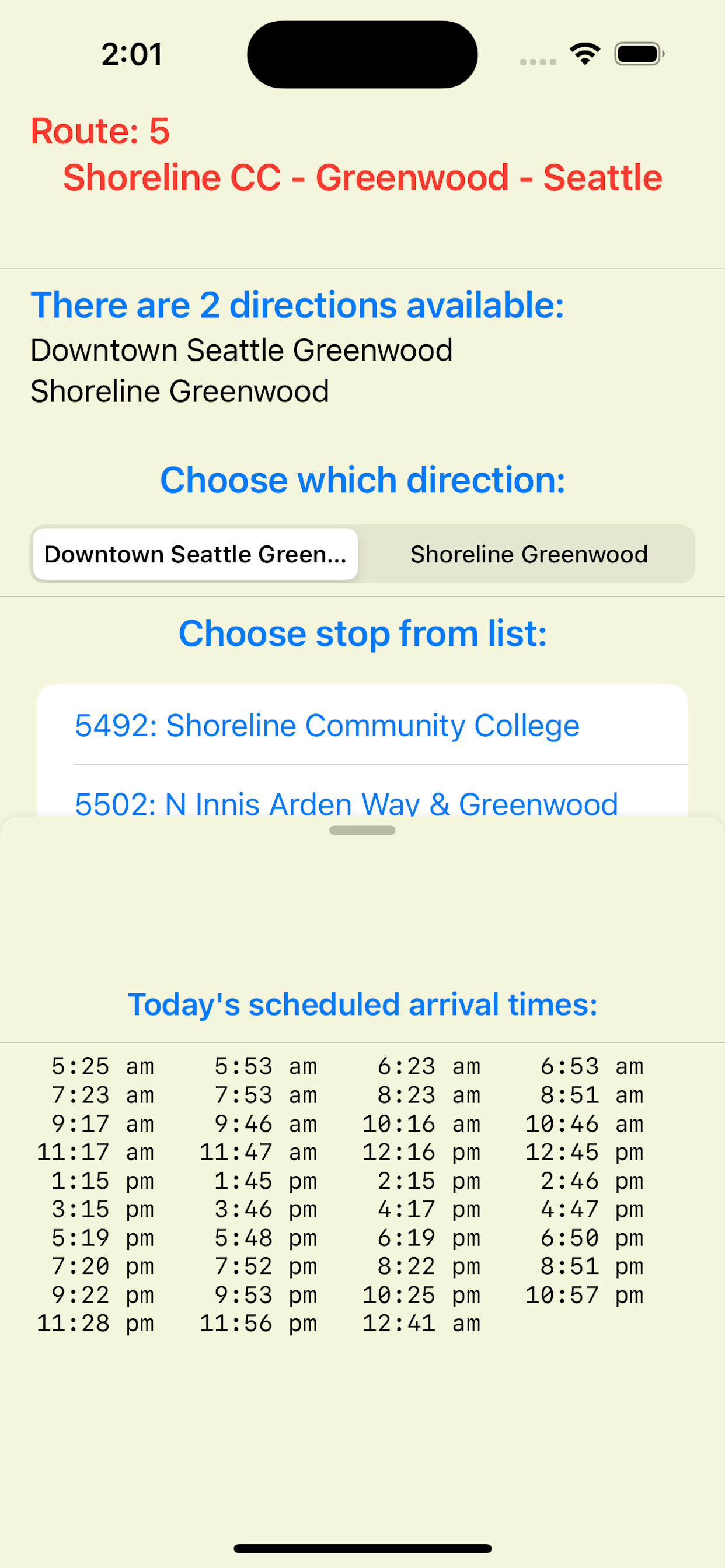 PNWTransit screenshot 5
