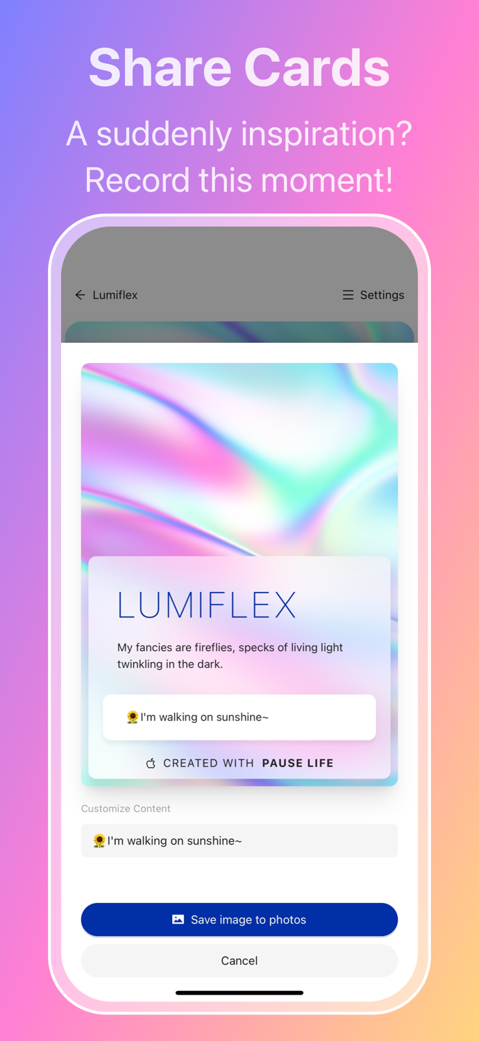 Pause Life Destress  Clock
