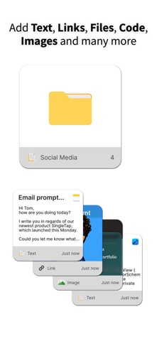 Clipboard Manager - SingleTap iPhone screenshot