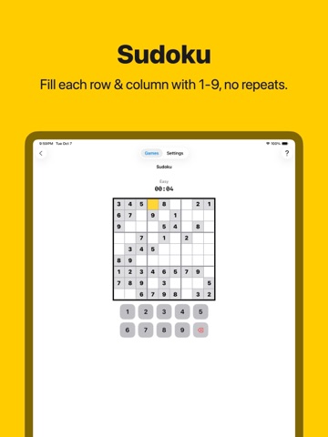 Clueo Games: Sudoku & Puzzles iPad screenshot