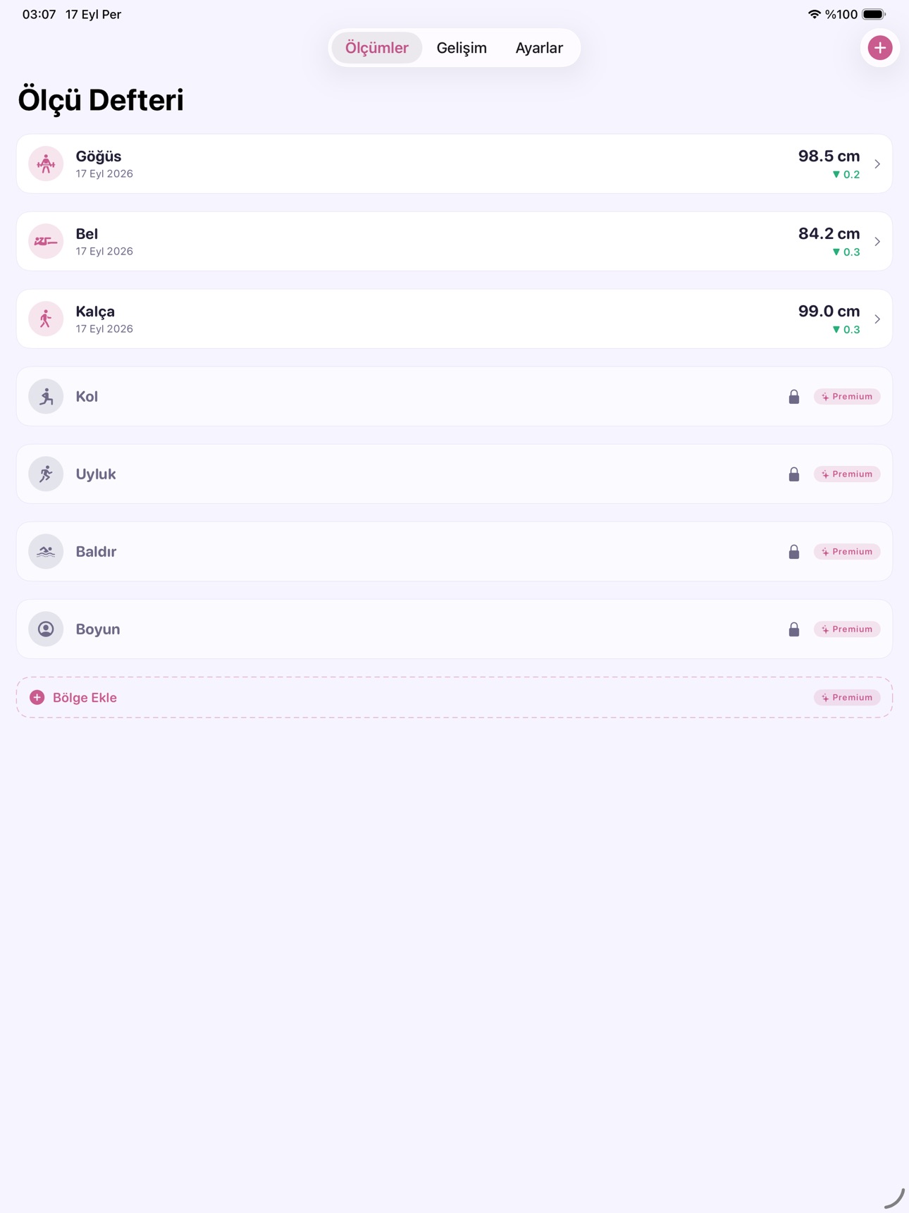 Screenshot 4 of Body Measurements: Tracker