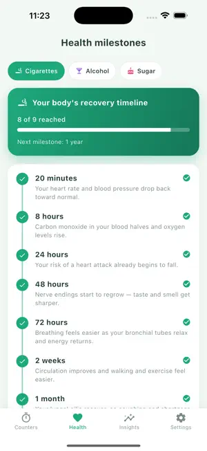 Zeronaut: Quit & Sober Days screenshot 3