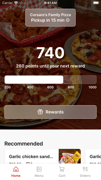 Corsaro's Family Pizza iPhone screenshot 1 - Food & Drink app
