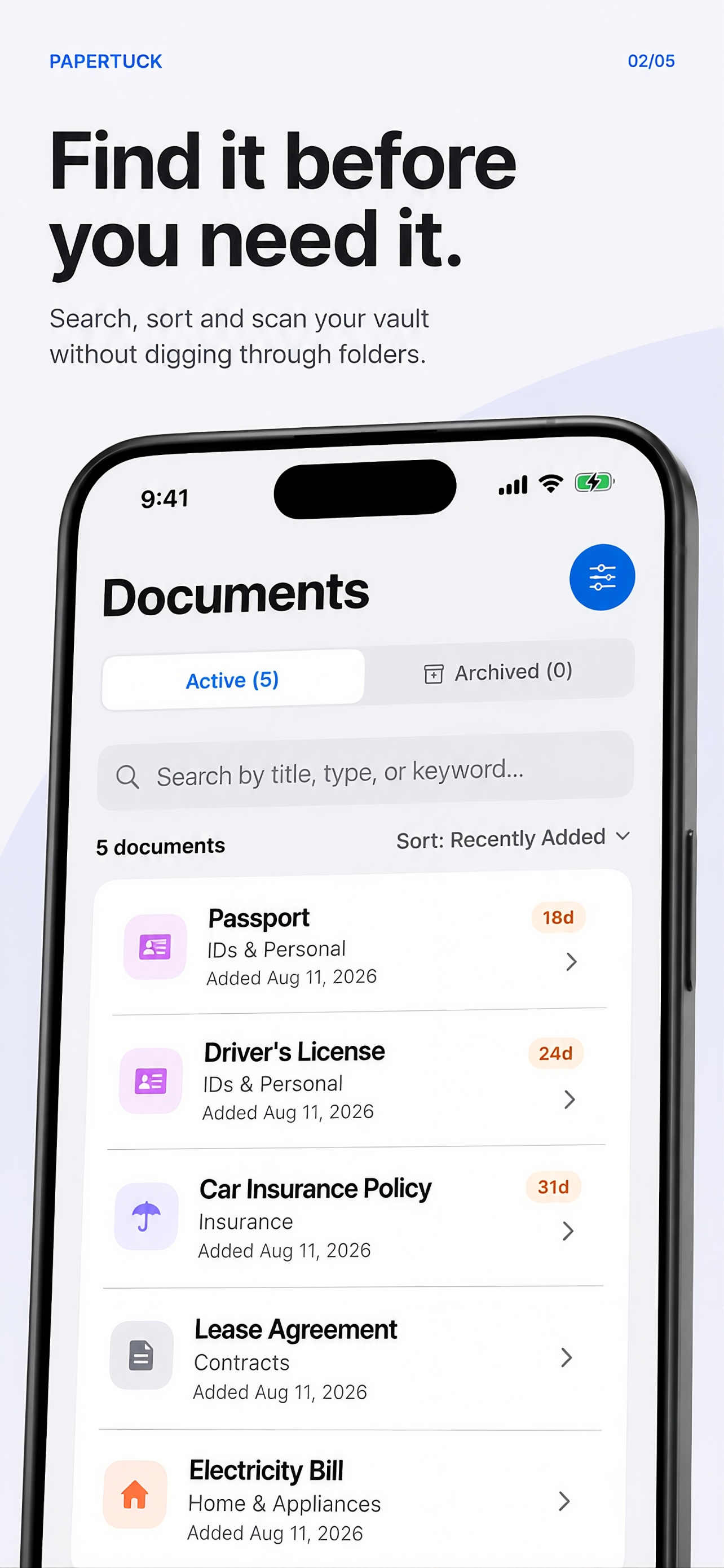 Papertuck: Document Vault screenshot 2