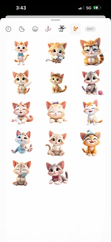 呼噜小猫贴纸 screenshot