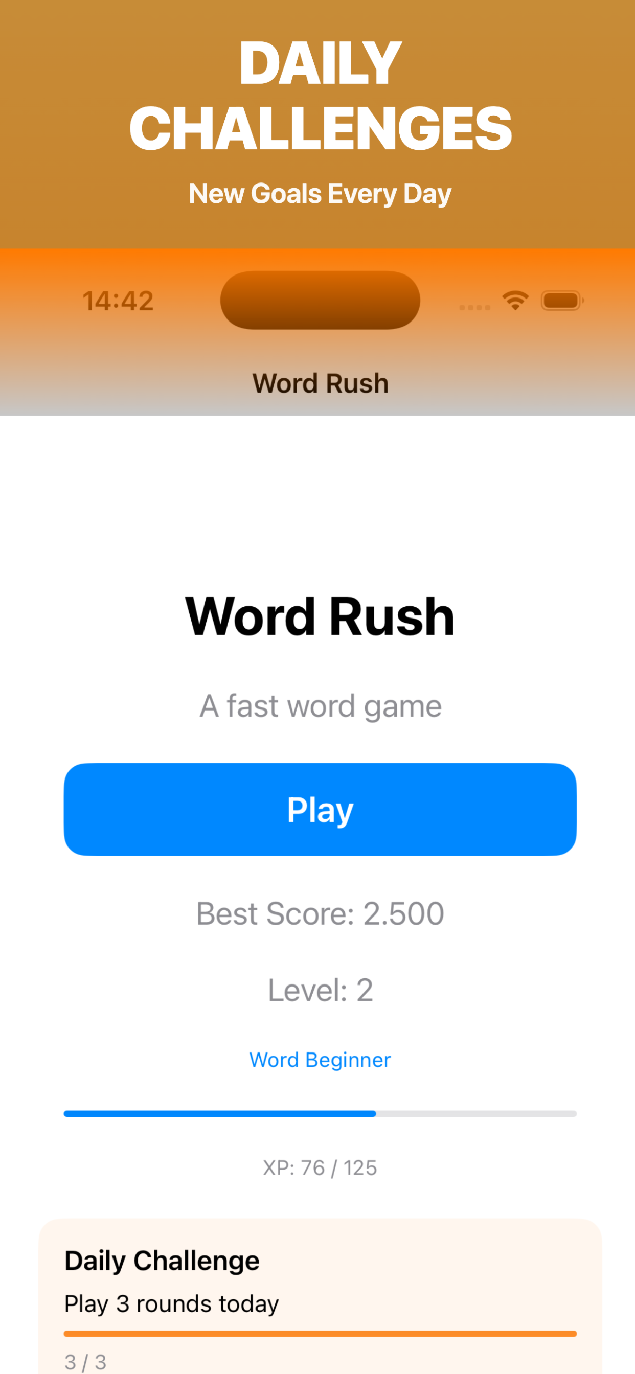 Word Rush - Fast Word Game screenshot 5
