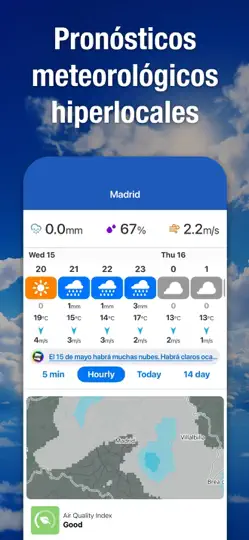 Captura de pantalla de Weathernews - El Tiempo en iPhone 2