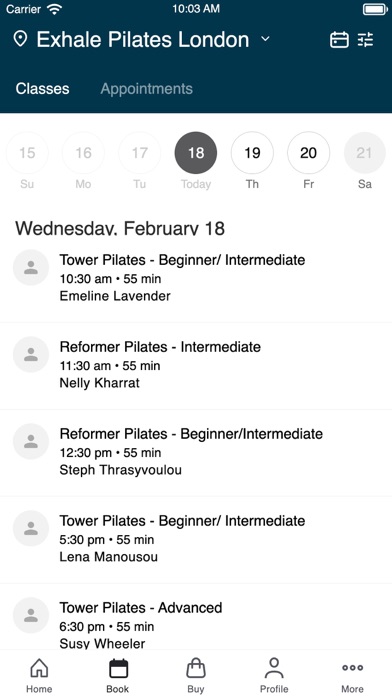 Screenshot #2 pour Exhale Pilates London