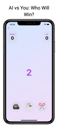 Rock Paper Scissors with AI iPhone screenshot