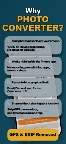 Photo Converter: JPG PNG HEIC iPhone screenshot
