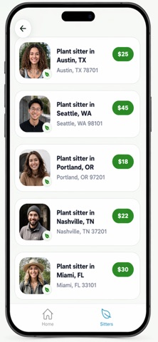 House Plant Sitting iPhone screenshot