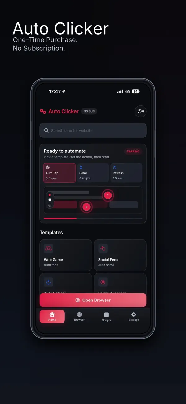 Screenshot #1 pour AutoClicker - Web Auto Tap