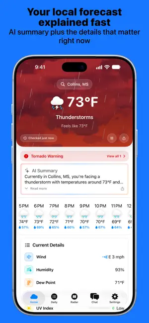 WeatherAI - Forecast & Radar screenshot 1