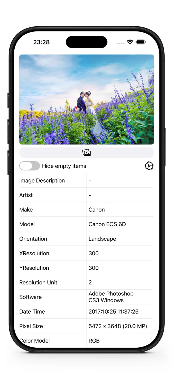 Screenshot #2 pour Photo Info Viewer - View Exif