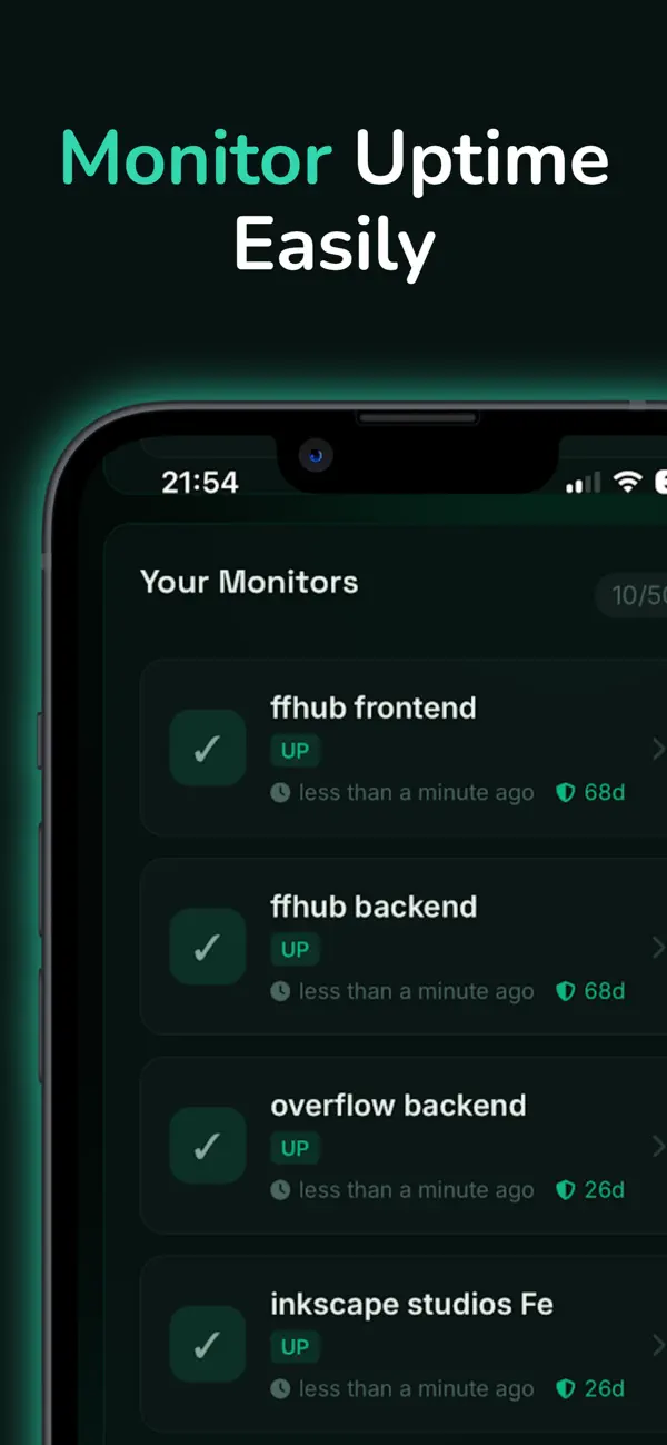 #4. Uptime Checker (iOS) Ved: ADRIAN ALBU