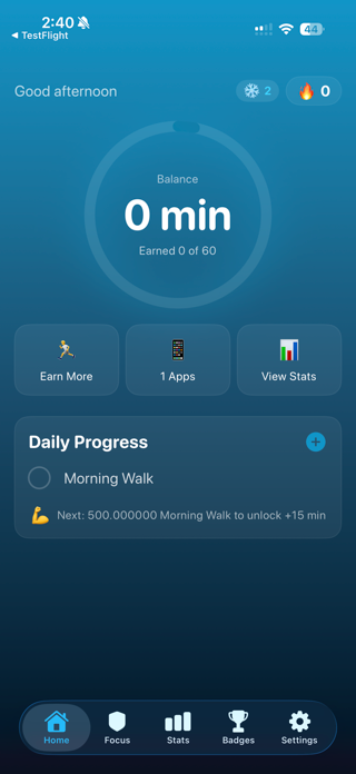 HabitUnlock: Screen Time Screenshot 1 of 6