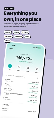 WorthTrail: Wealth Tracker Screenshot 4 of 10