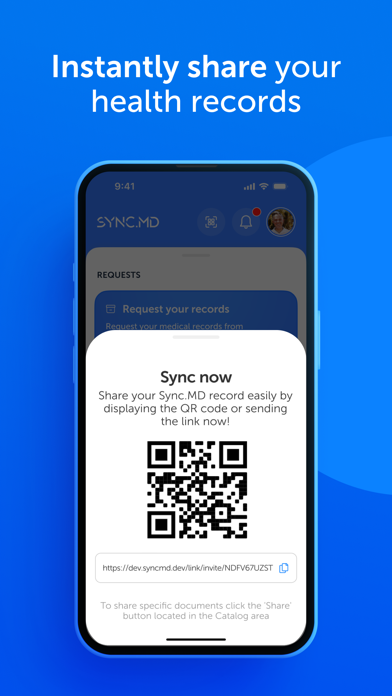 Sync.MD Personal Health Record Screenshot