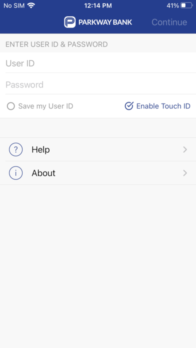 Parkway Bank Mobile Screenshot
