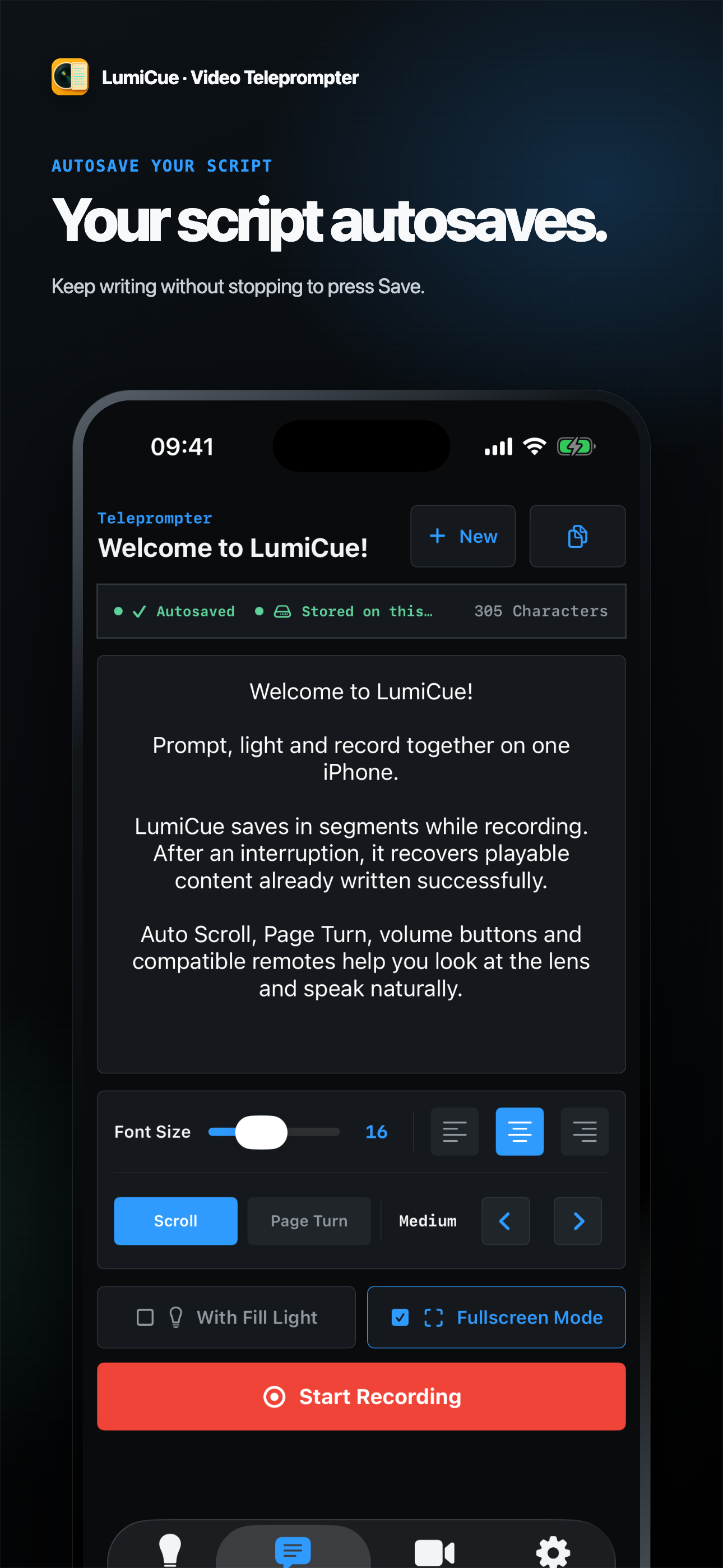 LumiCue: Video Teleprompter screenshot 5
