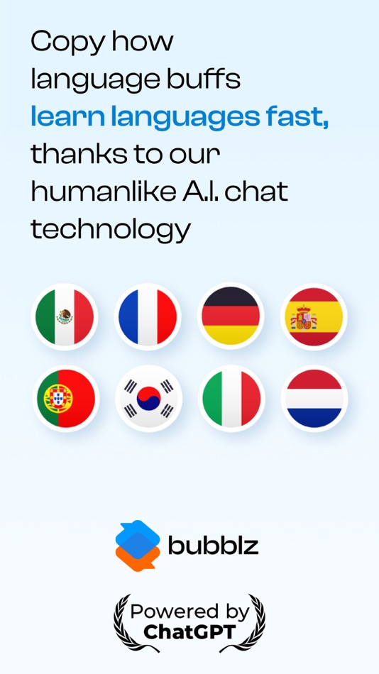 #1. AI Language Practice - Bubblz (iOS) Podle: Surf City Apps LLC