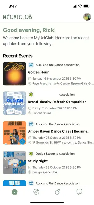 MyUniClub screenshot 2