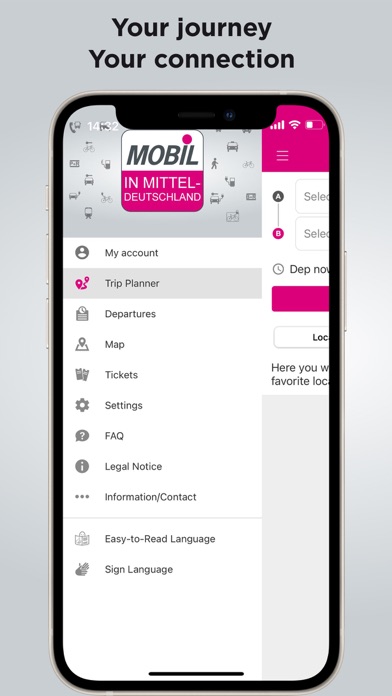 Mobilitätsportal Mitteldtl. Screenshot