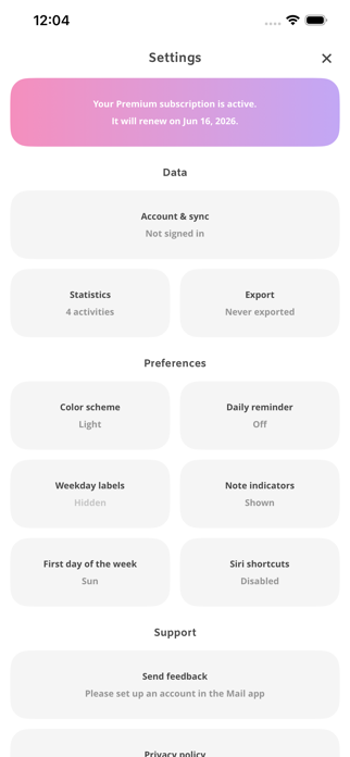 Continuo - Habit Tracker Screenshot 4 of 5