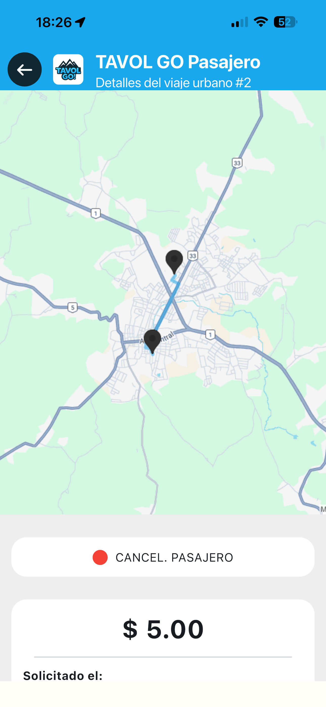 TavolGO Pasajero