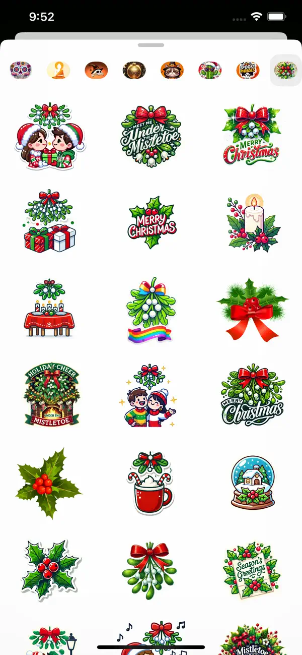 Screenshot #1 pour Mistletoe Christmas Stickers
