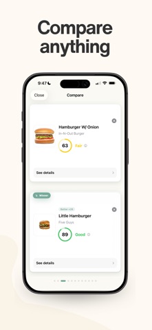 PRūF - Fast Food Ingredients iPhone screenshot