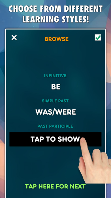 Screenshot #3 pour Irregular Verbs Test