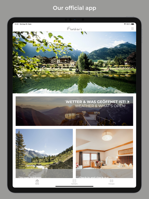Forster’s Naturresort app screenshot