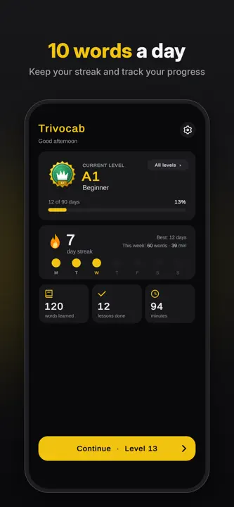 Trivocab screenshot 1
