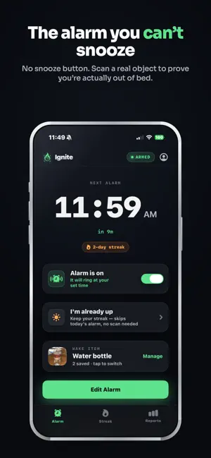 Ignite: Wake-Up Alarm screenshot 1