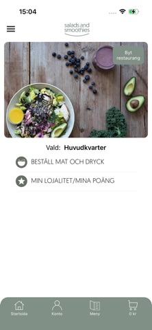 Salads and Smoothies App iPhone screenshot