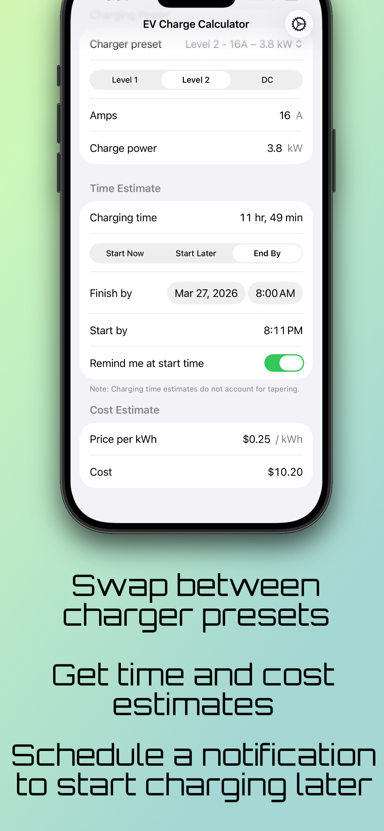 EV Charging Calculator screenshot 3